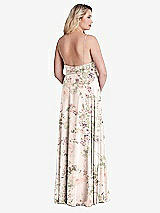 Alt View 2 Thumbnail - Blush Garden Chiffon Maxi Wrap Dress with Sash - Cora