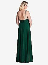 Alt View 2 Thumbnail - Hunter Green Chiffon Maxi Wrap Dress with Sash - Cora