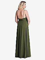 Alt View 2 Thumbnail - Olive Green Chiffon Maxi Wrap Dress with Sash - Cora