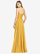 Rear View Thumbnail - NYC Yellow One-Shoulder Draped Chiffon Maxi Dress - Dani