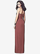 Alt View 2 Thumbnail - English Rose One-Shoulder Draped Maxi Dress with Front Slit - Aeryn
