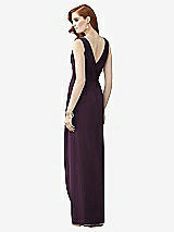 Rear View Thumbnail - Aubergine Sleeveless Draped Faux Wrap Maxi Dress - Dahlia