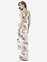 Rear View Thumbnail - Butterfly Botanica Ivory Sleeveless Draped Faux Wrap Maxi Dress - Dahlia