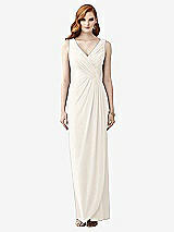 Front View Thumbnail - Ivory Sleeveless Draped Faux Wrap Maxi Dress - Dahlia