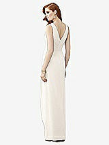 Rear View Thumbnail - Ivory Sleeveless Draped Faux Wrap Maxi Dress - Dahlia