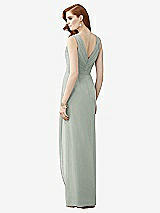 Rear View Thumbnail - Willow Green Sleeveless Draped Faux Wrap Maxi Dress - Dahlia