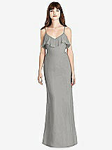 Front View Thumbnail - Chelsea Gray Ruffle-Trimmed Backless Maxi Dress