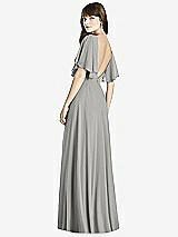Rear View Thumbnail - Chelsea Gray Split Sleeve Backless Maxi Dress - Lila