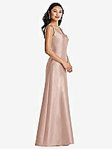Side View Thumbnail - Toasted Sugar Pleated Bodice Open-Back Maxi Dress with Pockets