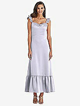 Front View Thumbnail - Silver Dove Ruffled Convertible Sleeve Midi Dress