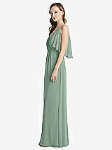 Alt View 2 Thumbnail - Seagrass Convertible Cold-Shoulder Draped Wrap Maxi Dress