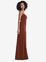 Side View Thumbnail - Auburn Moon Tie-Back Cutout Maxi Dress with Front Slit