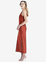 Side View Thumbnail - Amber Sunset One-Shoulder Asymmetrical Midi Slip Dress