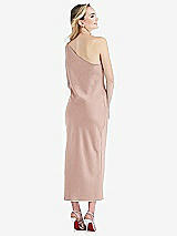 Rear View Thumbnail - Toasted Sugar One-Shoulder Asymmetrical Midi Slip Dress