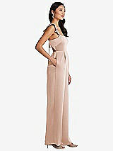Side View Thumbnail - Cameo Ruffled Sleeve Tie-Back Jumpsuit with Pockets