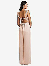 Rear View Thumbnail - Cameo Ruffled Sleeve Tie-Back Jumpsuit with Pockets