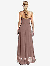Rear View Thumbnail - Sienna Scoop Neck Ruffle-Trimmed High Low Maxi Dress
