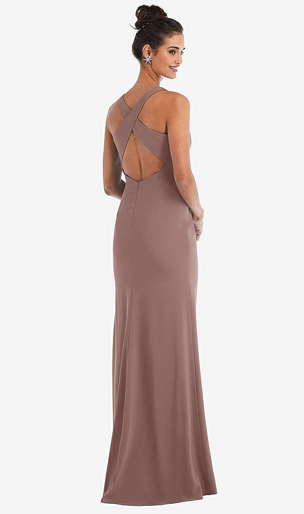 Front View - Sienna Criss-Cross Cutout Back Maxi Dress with Front Slit