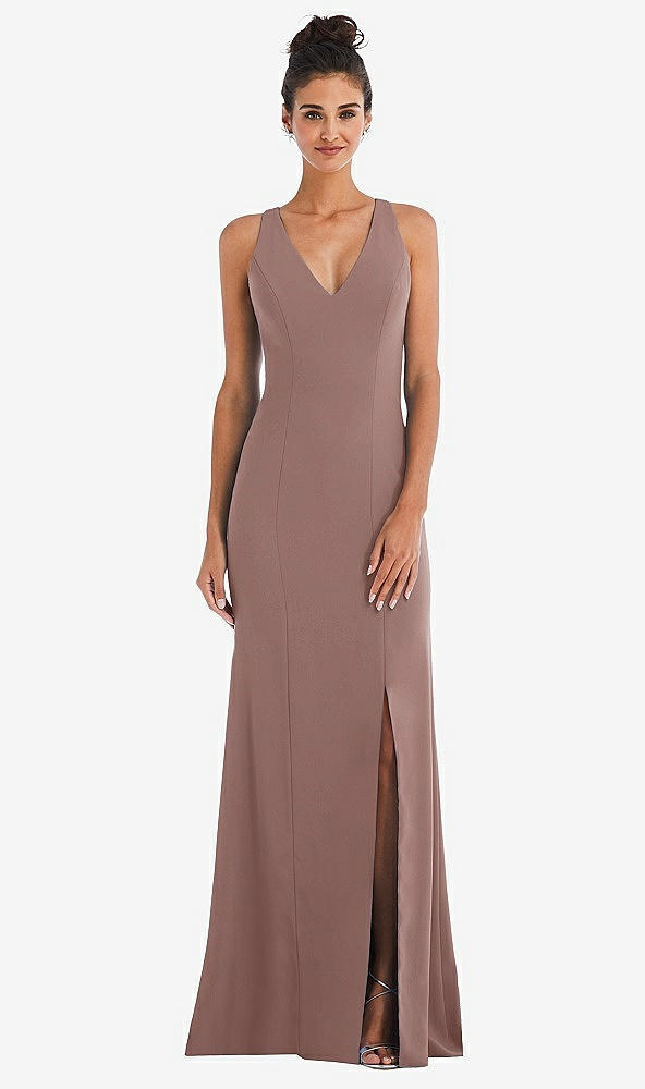 Back View - Sienna Criss-Cross Cutout Back Maxi Dress with Front Slit