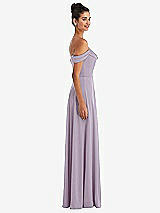 Side View Thumbnail - Lilac Haze Off-the-Shoulder Draped Neckline Maxi Dress
