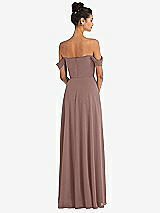 Rear View Thumbnail - Sienna Off-the-Shoulder Draped Neckline Maxi Dress