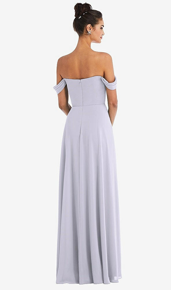 Back View - Silver Dove Off-the-Shoulder Draped Neckline Maxi Dress