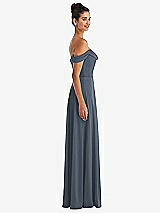 Side View Thumbnail - Silverstone Off-the-Shoulder Draped Neckline Maxi Dress