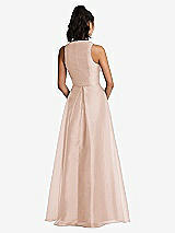 Rear View Thumbnail - Cameo Plunging Neckline Pleated Skirt Maxi Dress with Pockets