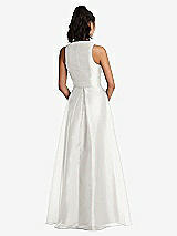 Rear View Thumbnail - Starlight Plunging Neckline Pleated Skirt Maxi Dress with Pockets