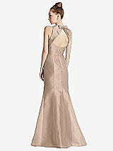 Front View Thumbnail - Topaz Bateau Neck Open-Back Maxi Dress with Bow Detail