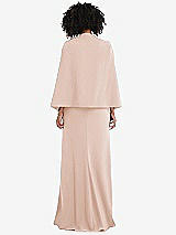 Rear View Thumbnail - Cameo Open-Front Split Sleeve Cape Jacket