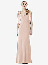 Front View Thumbnail - Cameo Bow-Shoulder V-Back Trumpet Gown