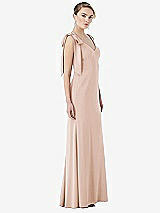 Side View Thumbnail - Cameo Bow-Shoulder V-Back Trumpet Gown