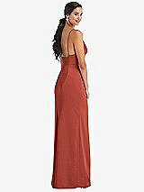 Alt View 3 Thumbnail - Amber Sunset Cowl-Neck Draped Wrap Maxi Dress with Front Slit