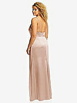 Rear View Thumbnail - Cameo Cowl-Neck Draped Wrap Maxi Dress with Front Slit