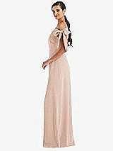 Side View Thumbnail - Cameo Off-the-Shoulder Tie Detail Maxi Dress with Front Slit