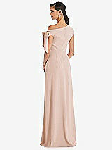 Rear View Thumbnail - Cameo Off-the-Shoulder Tie Detail Maxi Dress with Front Slit