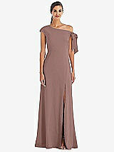 Front View Thumbnail - Sienna Off-the-Shoulder Tie Detail Maxi Dress with Front Slit