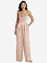 Alt View 1 Thumbnail - Cameo Cowl-Neck Spaghetti Strap Maxi Jumpsuit with Pockets