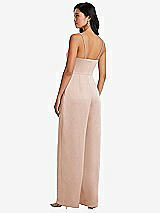 Rear View Thumbnail - Cameo Cowl-Neck Spaghetti Strap Maxi Jumpsuit with Pockets
