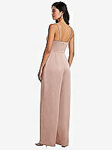 Rear View Thumbnail - Toasted Sugar Cowl-Neck Spaghetti Strap Maxi Jumpsuit with Pockets