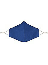 Front View Thumbnail - Classic Blue Satin Twill Reusable Face Mask