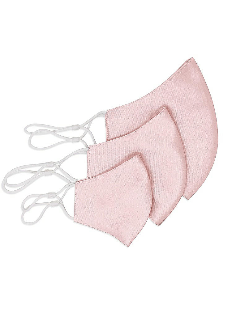 Back View - Ballet Pink Satin Twill Reusable Face Mask
