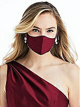 Alt View 2 Thumbnail - Burgundy Satin Twill Reusable Face Mask
