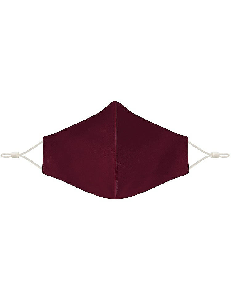 Front View - Cabernet Satin Twill Reusable Face Mask