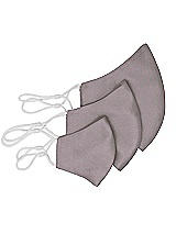 Rear View Thumbnail - Cashmere Gray Satin Twill Reusable Face Mask