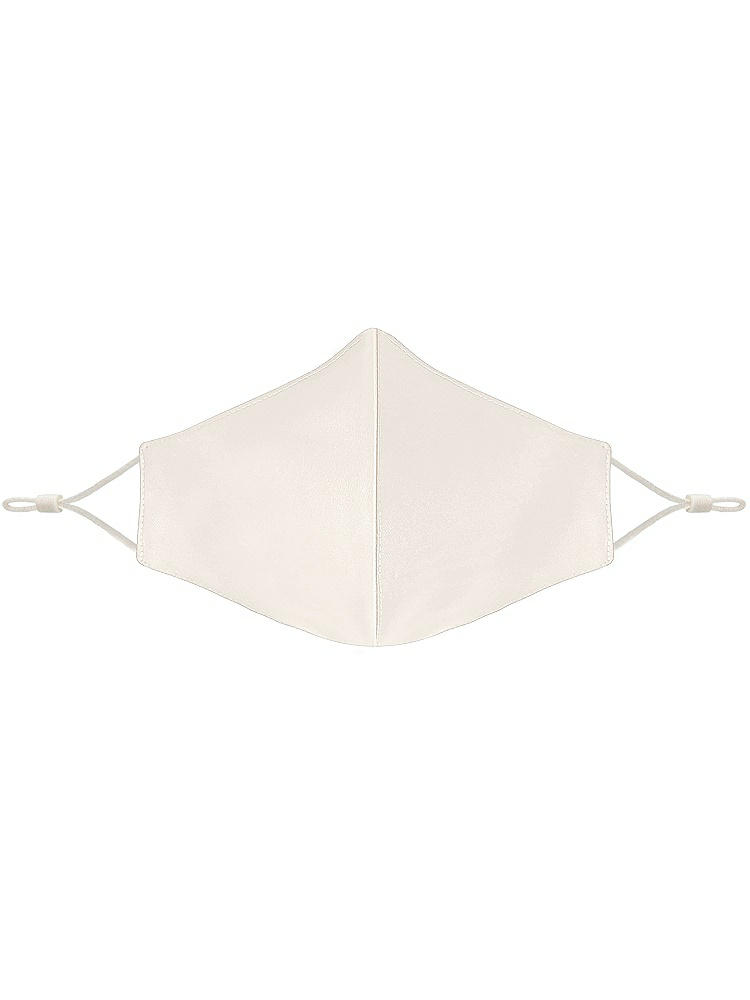 Front View - Ivory Satin Twill Reusable Face Mask