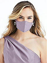 Alt View 2 Thumbnail - Lilac Haze Satin Twill Reusable Face Mask