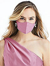 Alt View 2 Thumbnail - Powder Pink Satin Twill Reusable Face Mask
