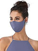 Alt View 2 Thumbnail - French Blue Crepe Reusable Face Mask